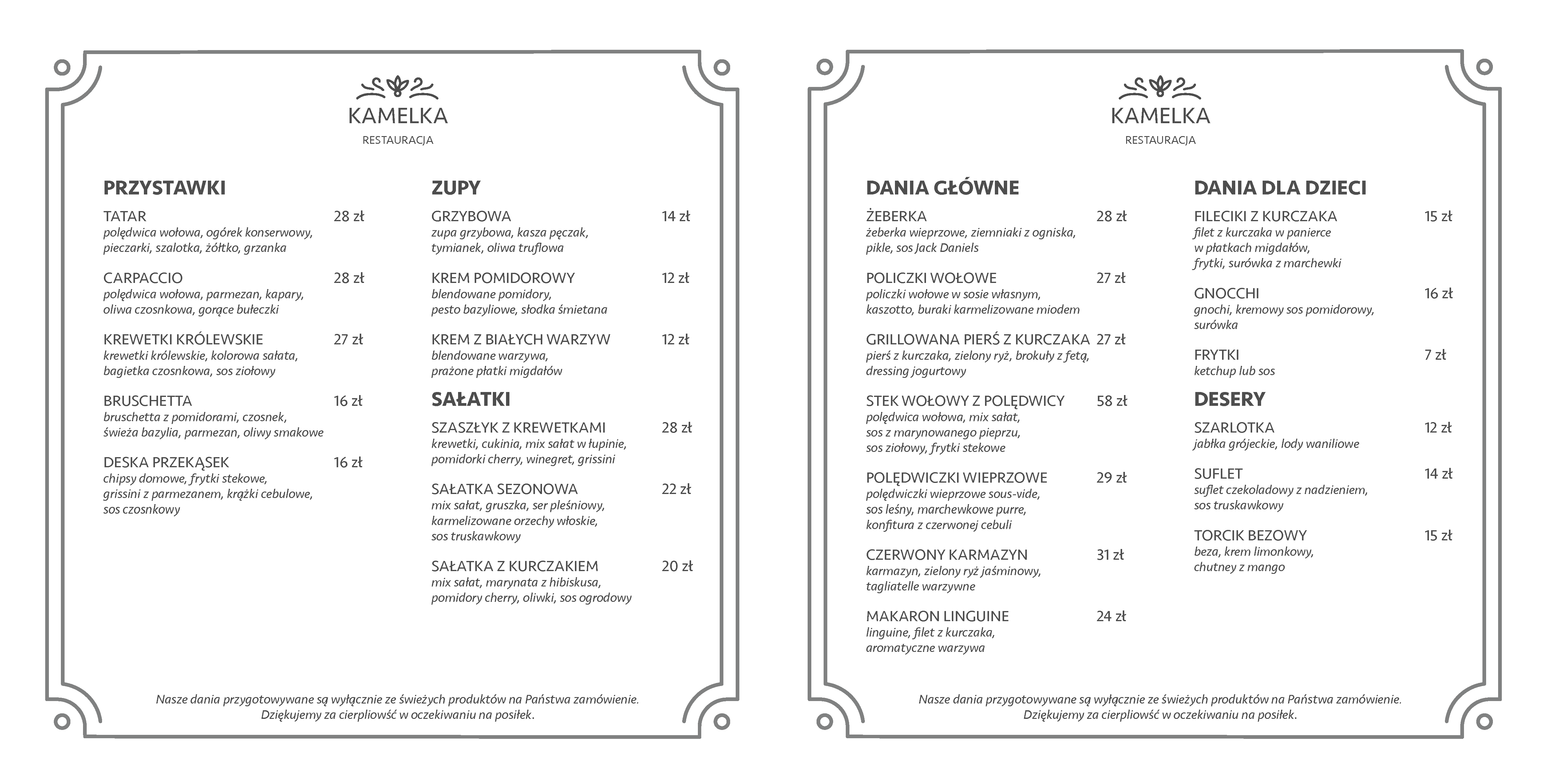 menu strona 2 Menu